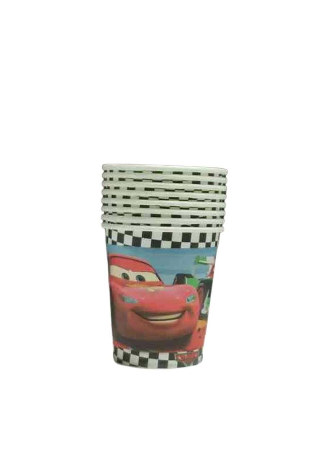 KARTON BARDAK - CARS - 8 OZ - 8 Lİ