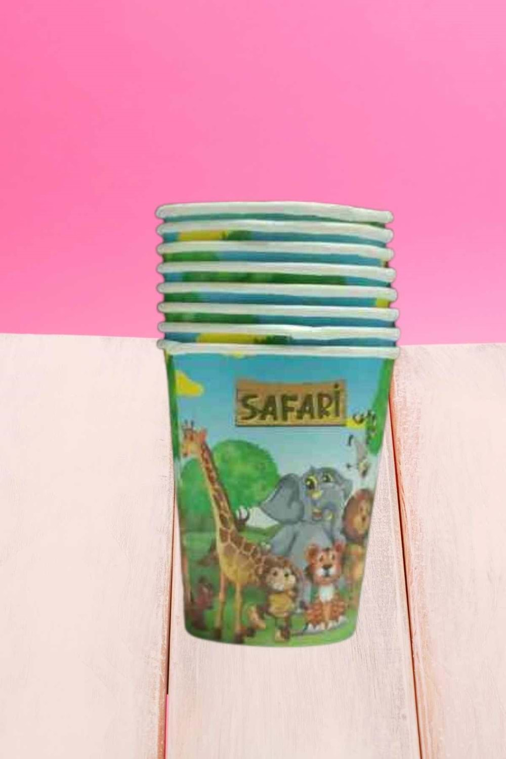 KARTON BARDAK - SAFARİ - 8 OZ - 8 Lİ