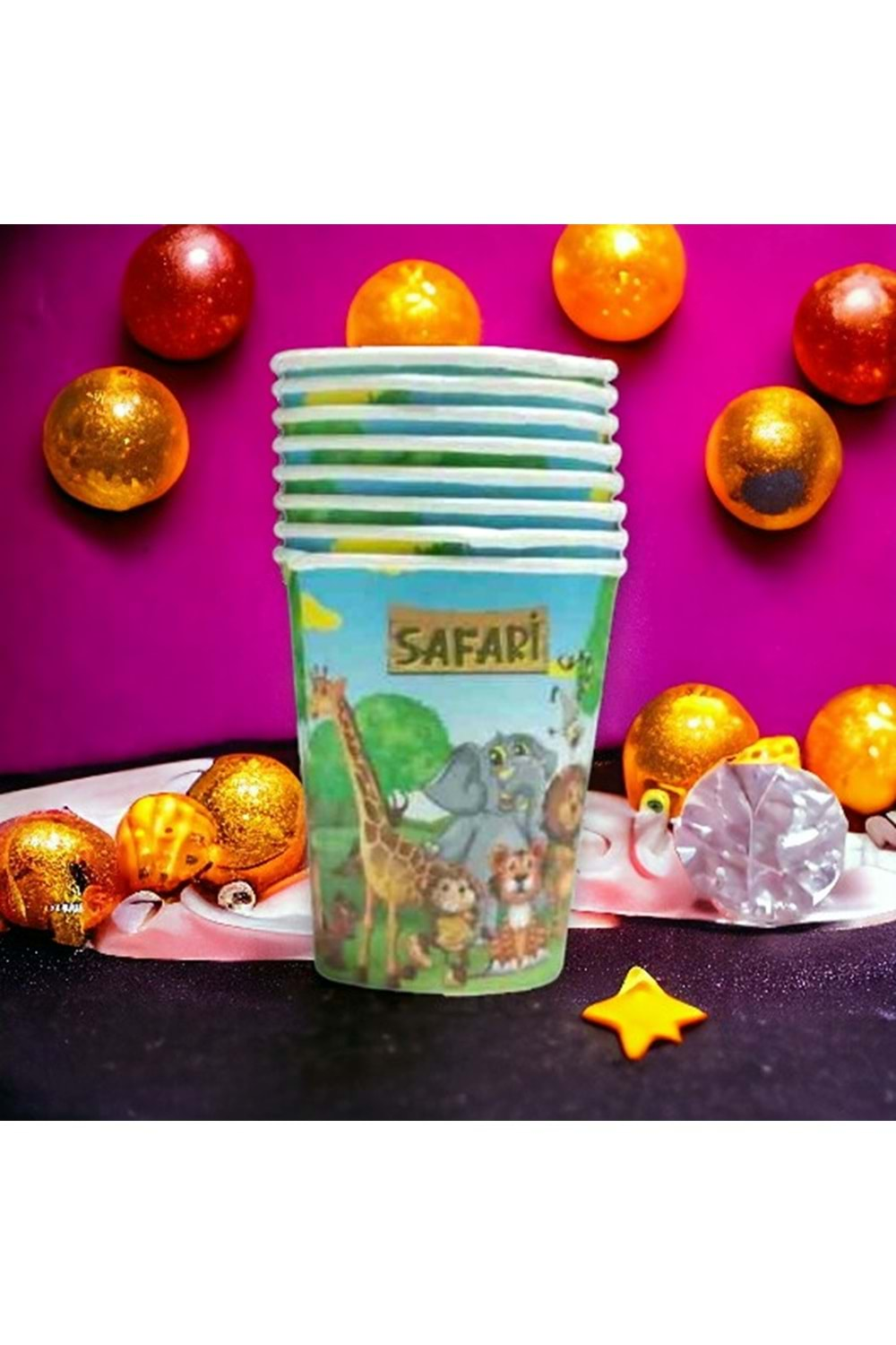 KARTON BARDAK - SAFARİ - 8 OZ - 8 Lİ