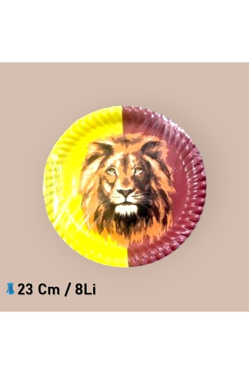 KARTON TABAK - ASLAN - 23 CM - 8 Lİ