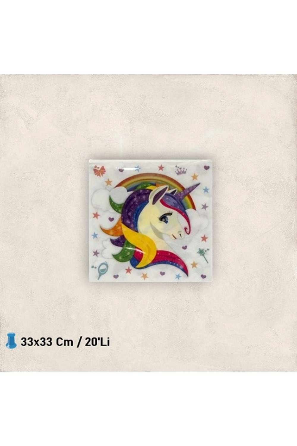 KAĞIT PEÇETE 33x33 CM - UNİCORN - 20 Lİ