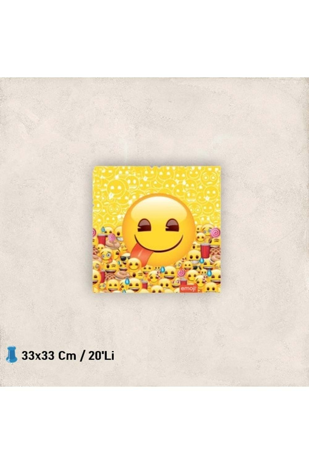 KAĞIT PEÇETE 33X33 CM - 20 Lİ - EMOJİ DÜNYASI