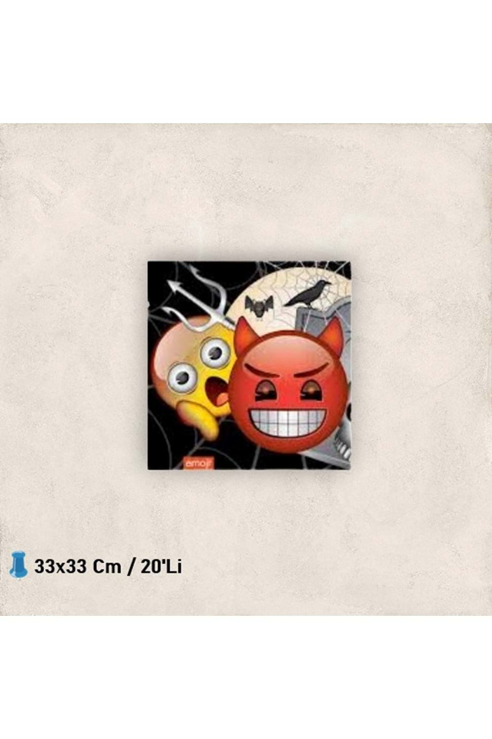 KAĞIT PEÇETE 33X33 CM - 20 Lİ - EMOJİ KORKU