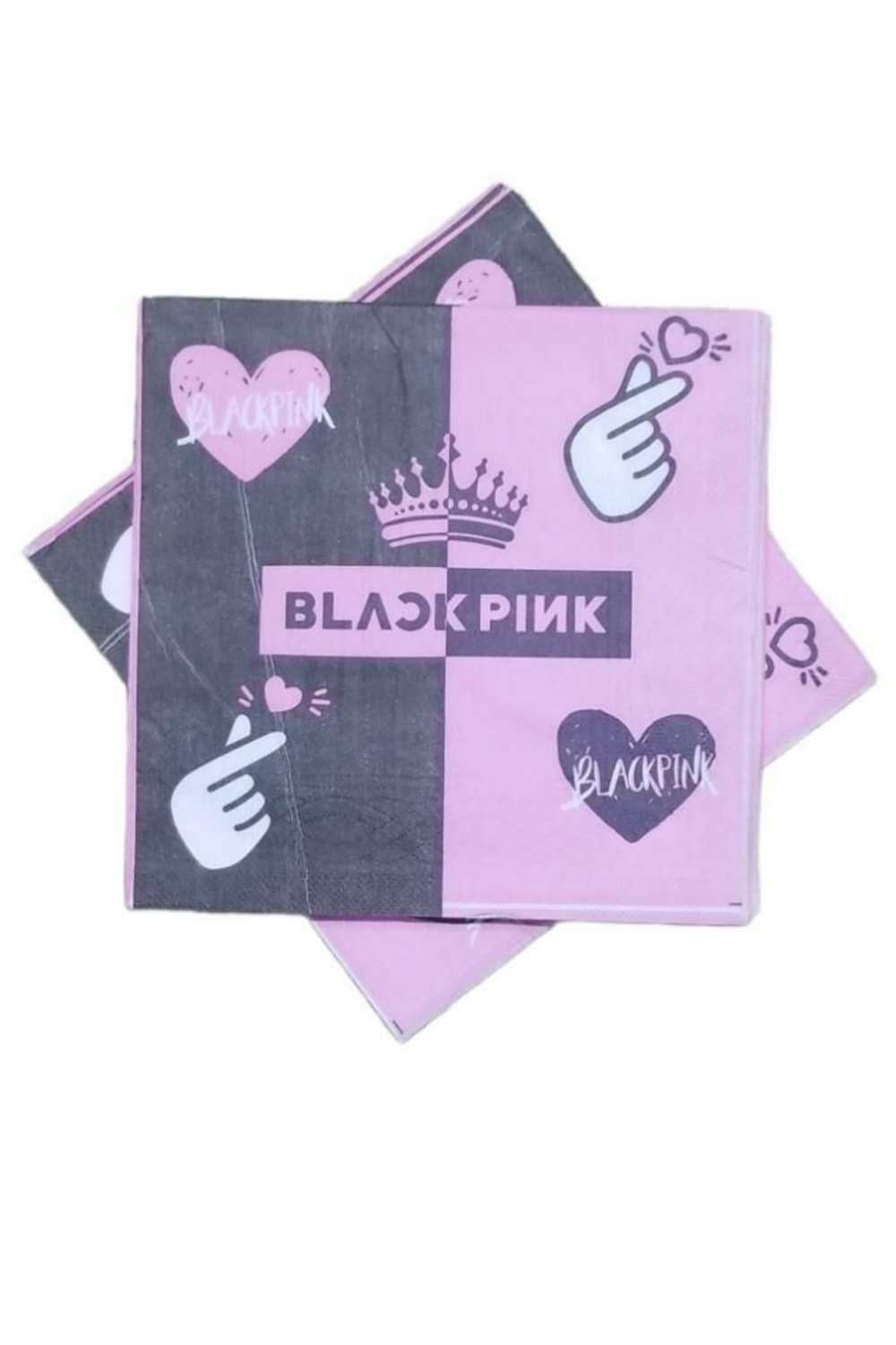 KAĞIT PEÇETE 33x33 CM - 20 Lİ - BASKILI - BLACKPINK - 33X33 CM