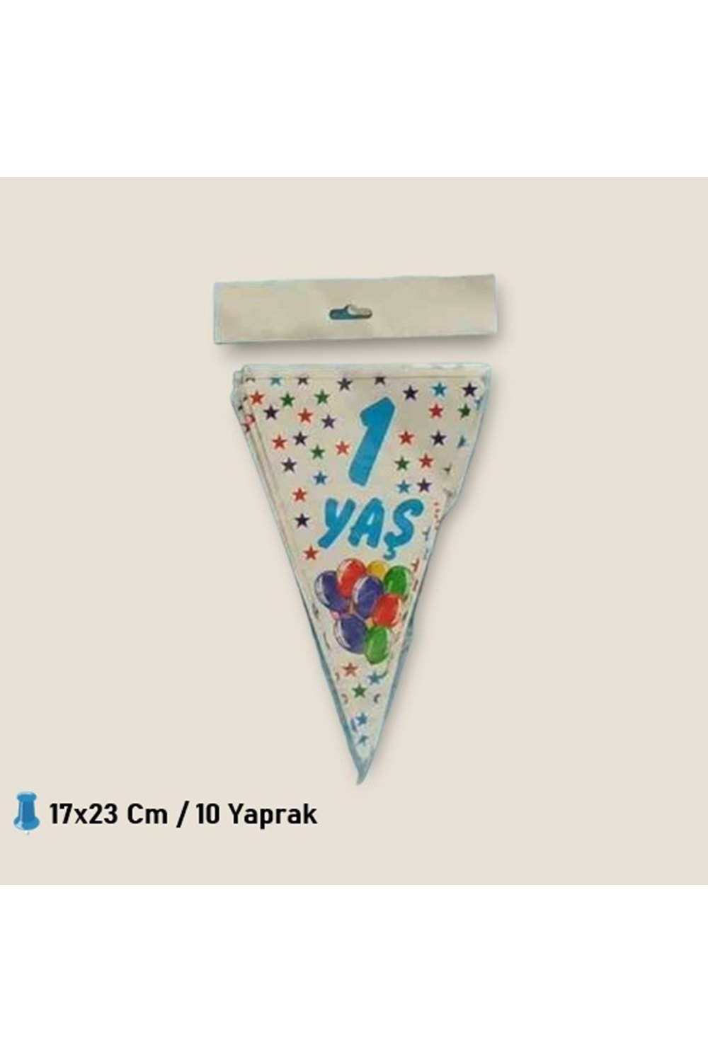 ÜÇGEN FLAMA 10 YAPRAK - 1 YAŞ ERKEK - 17X23 CM