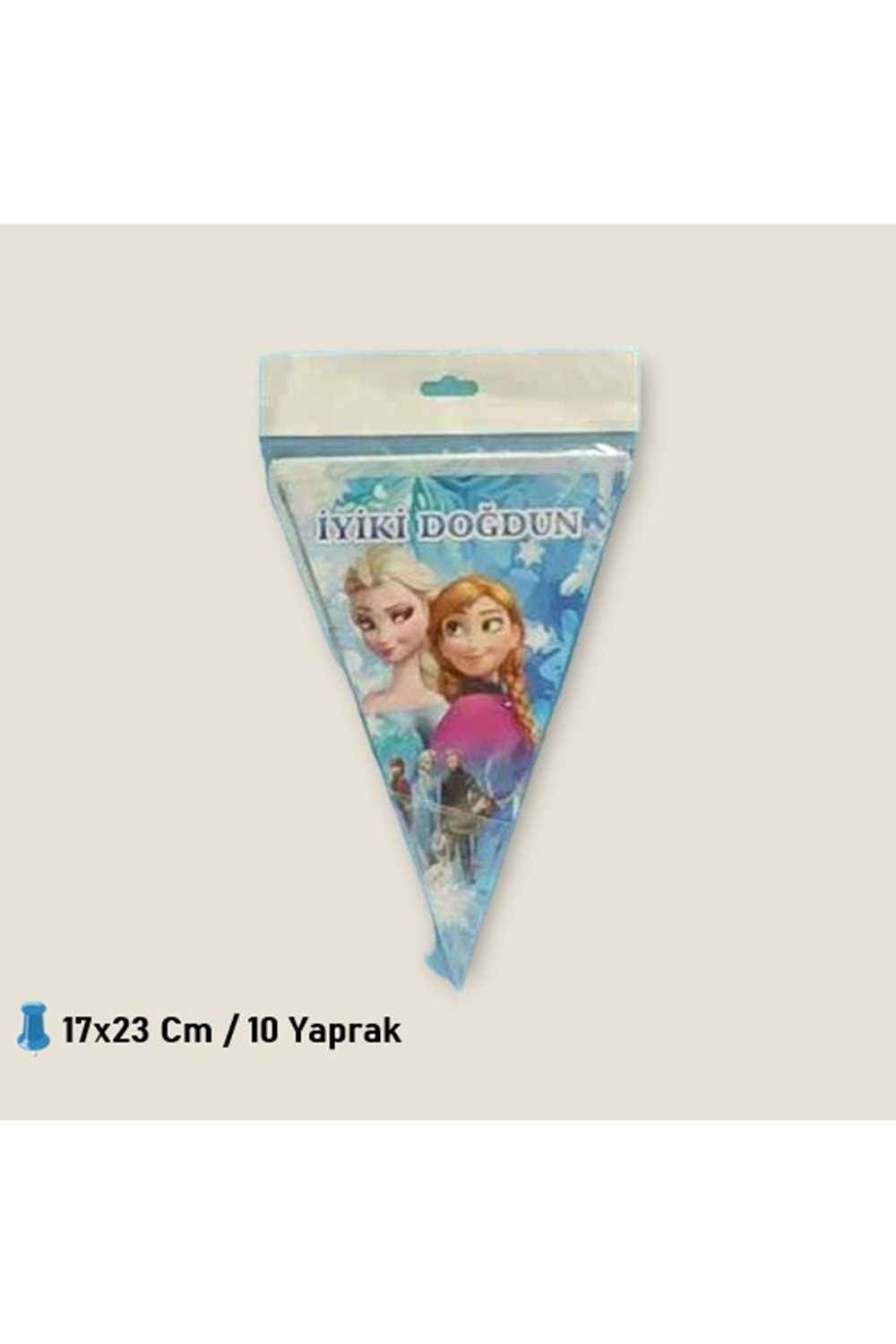 ÜÇGEN FLAMA 10 YAPRAK - FROZEN - 17X23 CM