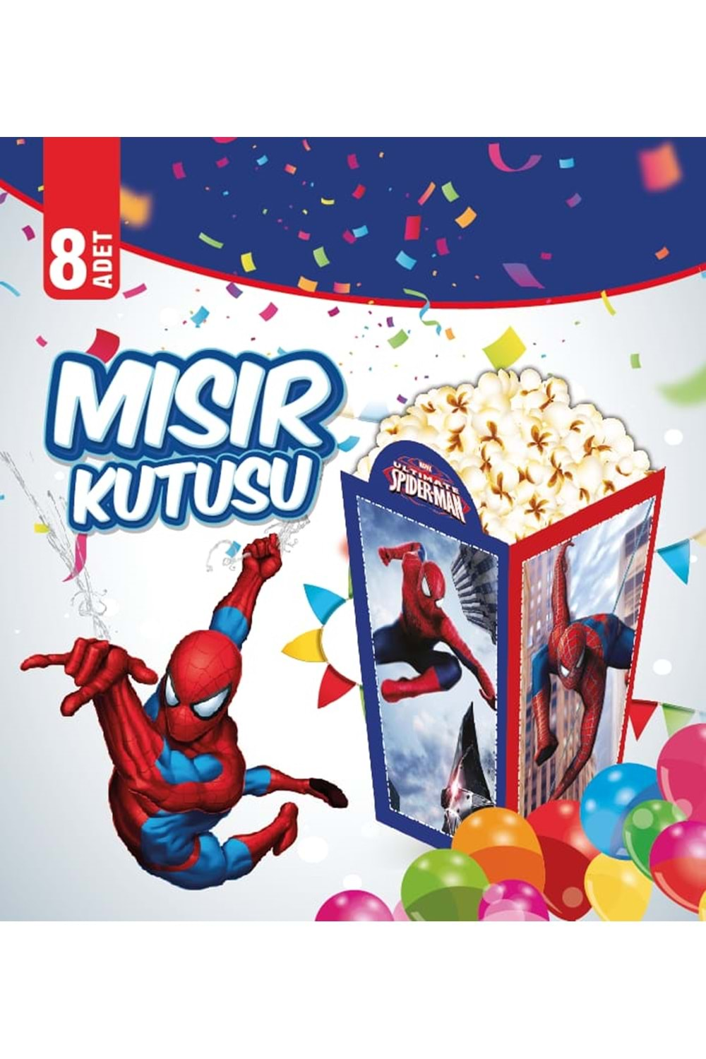 MISIR KUTUSU - SPİDERMAN - 15X15 CM