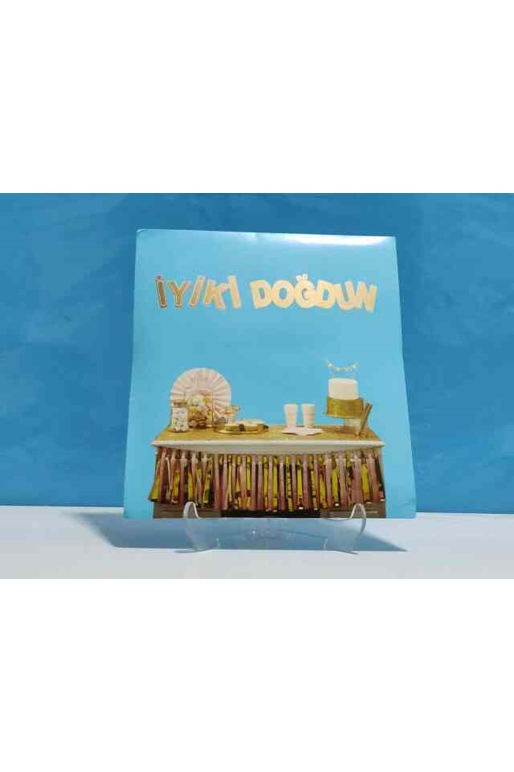 İYİ Kİ DOĞDUN BANNER - MAVİ - 15X17 CM