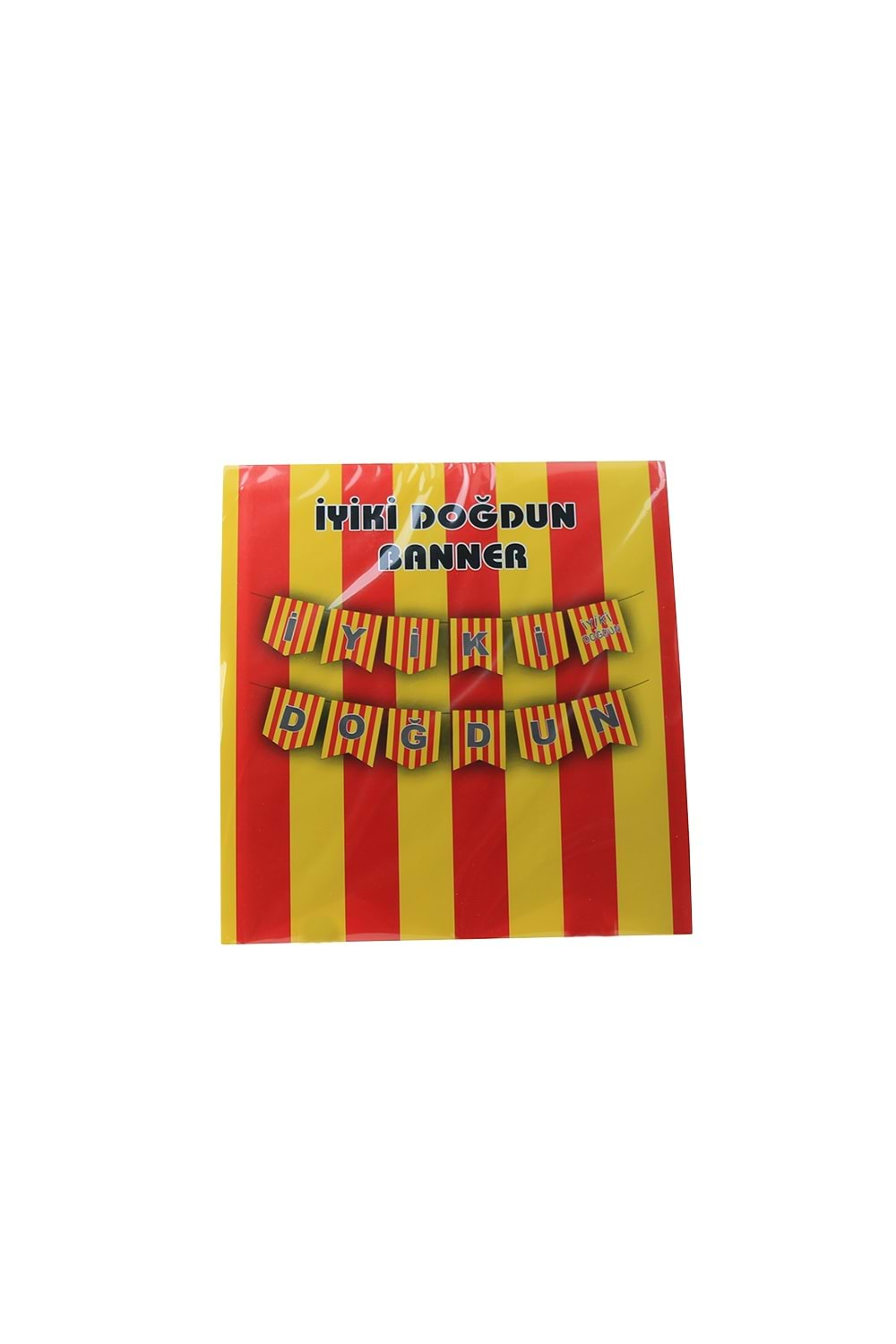 İYİ Kİ DOĞDUN BANNER - SARI KIRMIZI - 15X17 CM