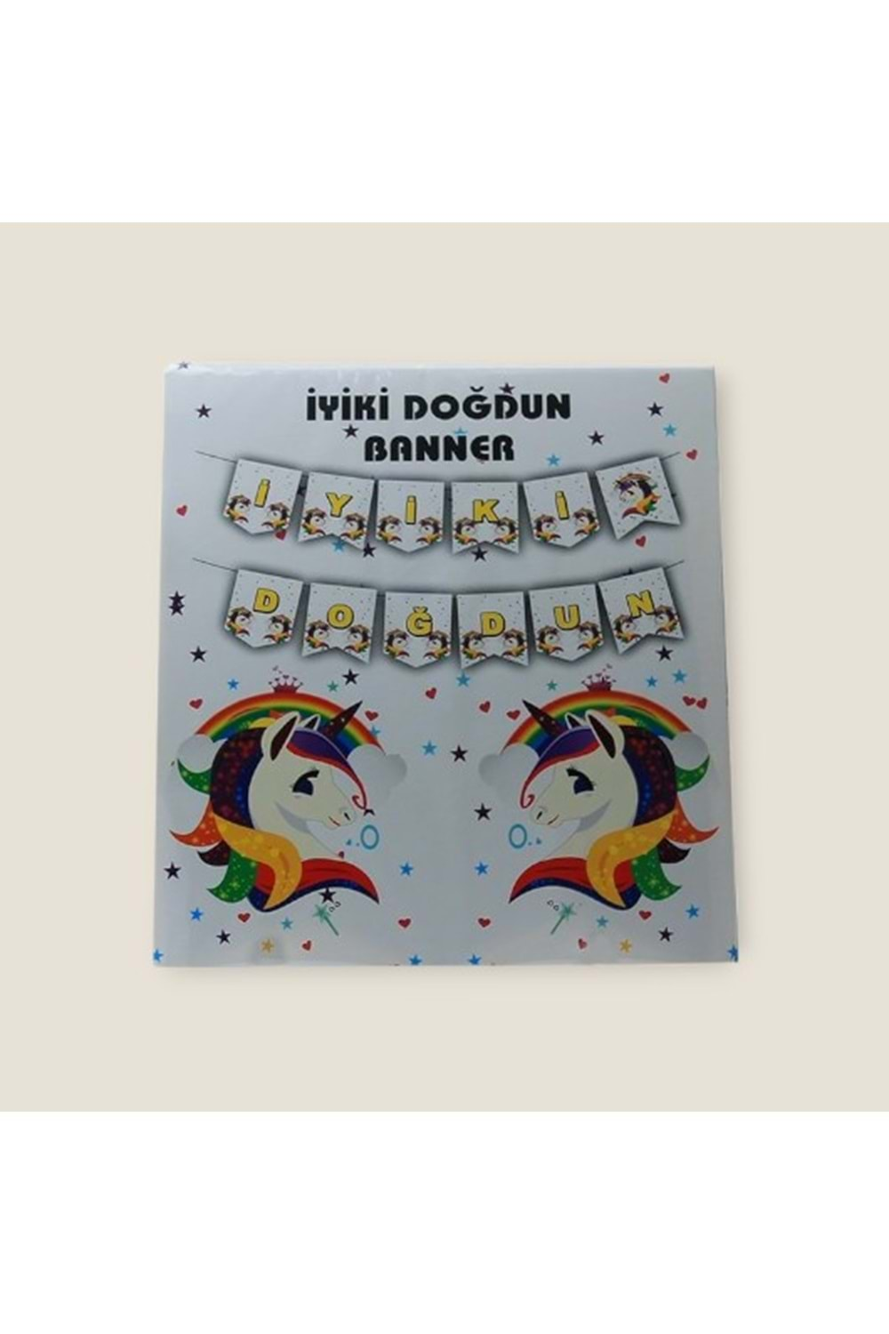 İYİ Kİ DOĞDUN BANNER - UNİCORN - 15X17 CM