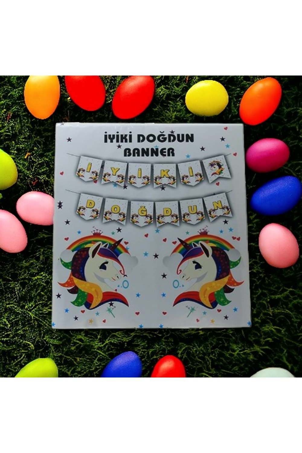 İYİ Kİ DOĞDUN BANNER - UNİCORN - 15X17 CM