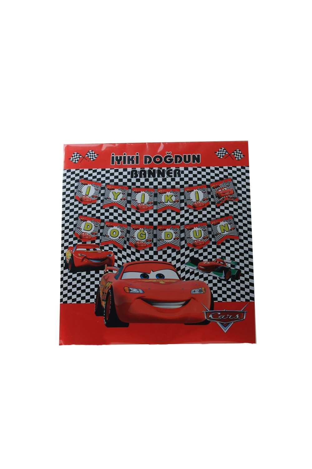 İYİ Kİ DOĞDUN BANNER - CARS - 15X17 CM