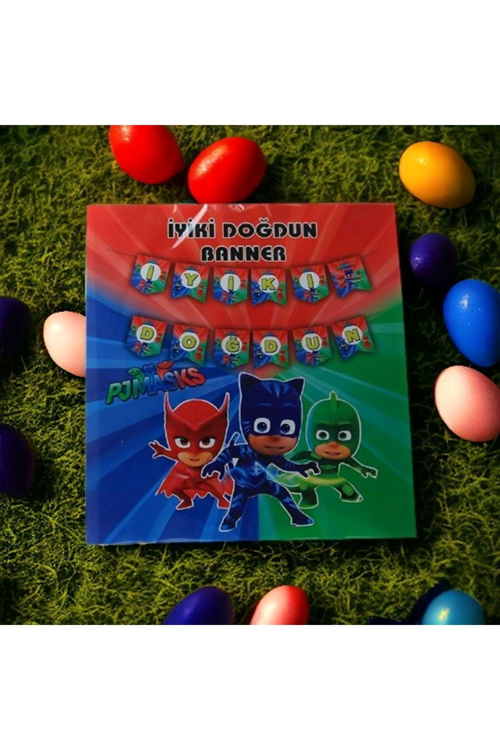 İYİ Kİ DOĞDUN BANNER - PJ MASKS - 15X17 CM