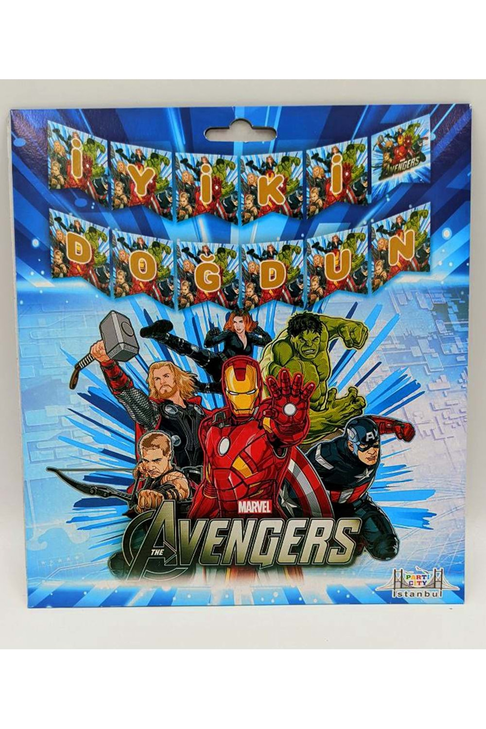 İYİ Kİ DOĞDUN BANNER - AVENGERS - 15X17 CM