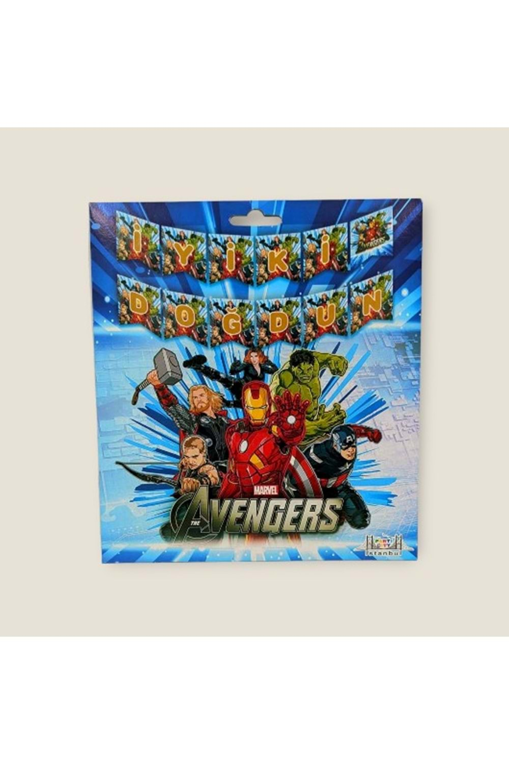 İYİ Kİ DOĞDUN BANNER - AVENGERS - 15X17 CM