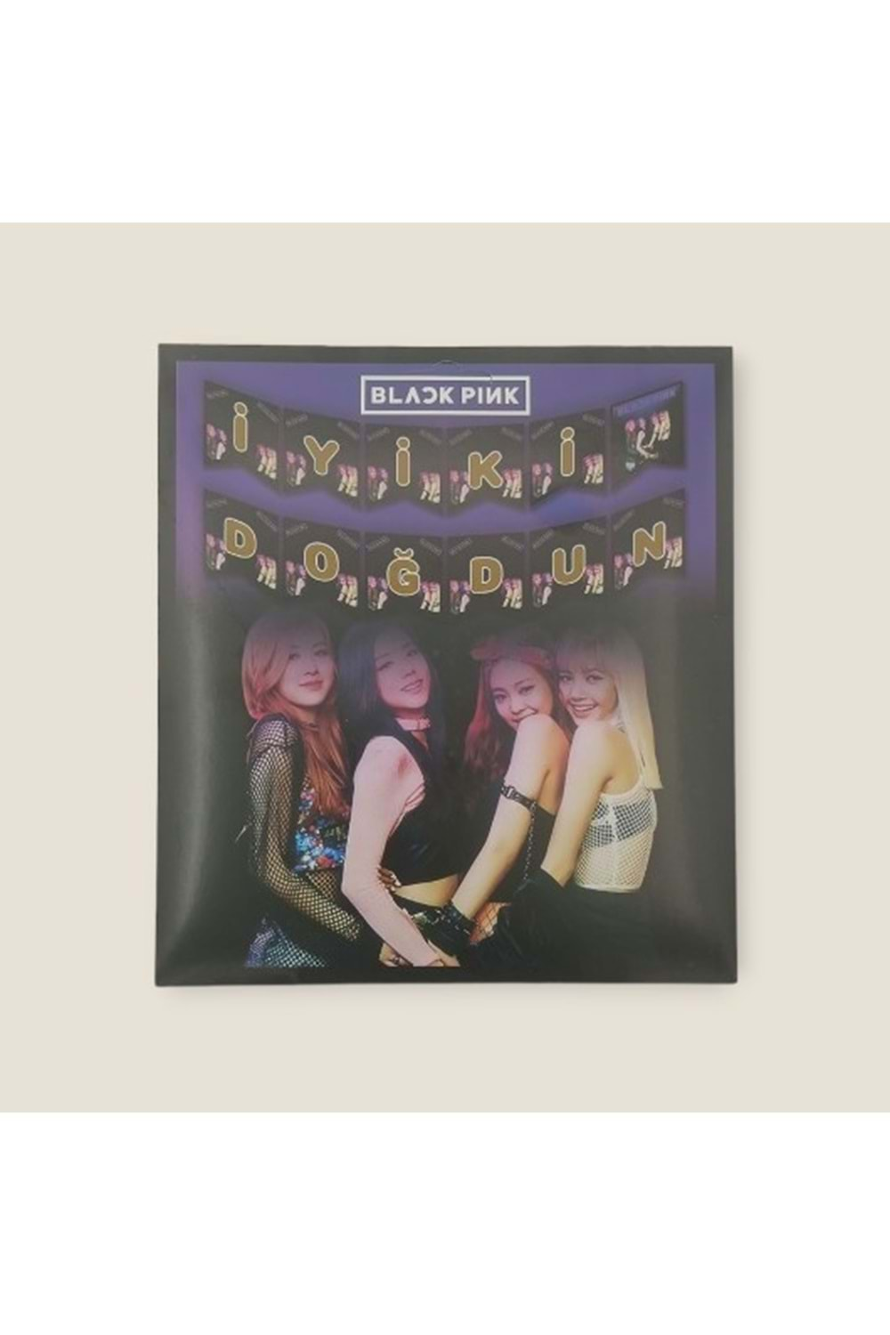 İYİ Kİ DOĞDUN BANNER - BLACK PINK - 15X17 CM