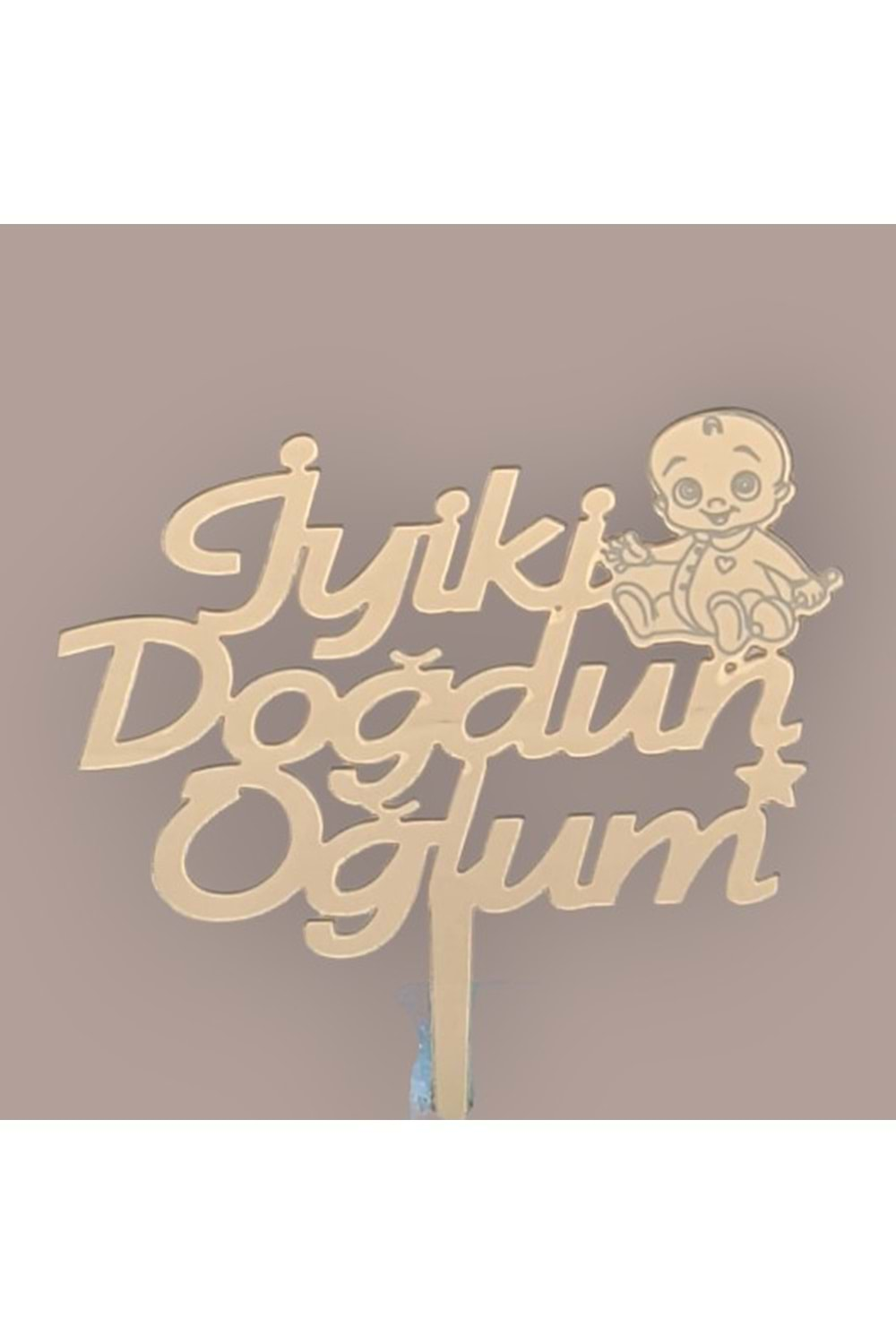 PLEKSİ YAZI - GOLD - İYİ Kİ DOĞDUN OĞLUM - 113