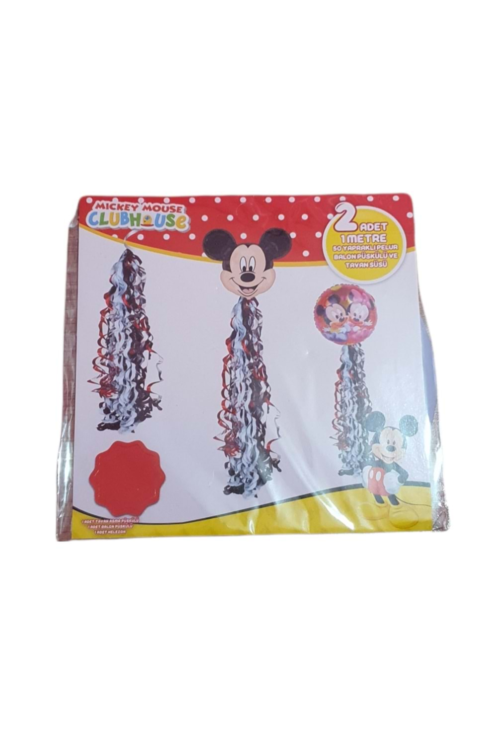 BALON PÜSKÜLÜ - TAVAN SÜSÜ - MİCKEY MOUSE - 2'Lİ