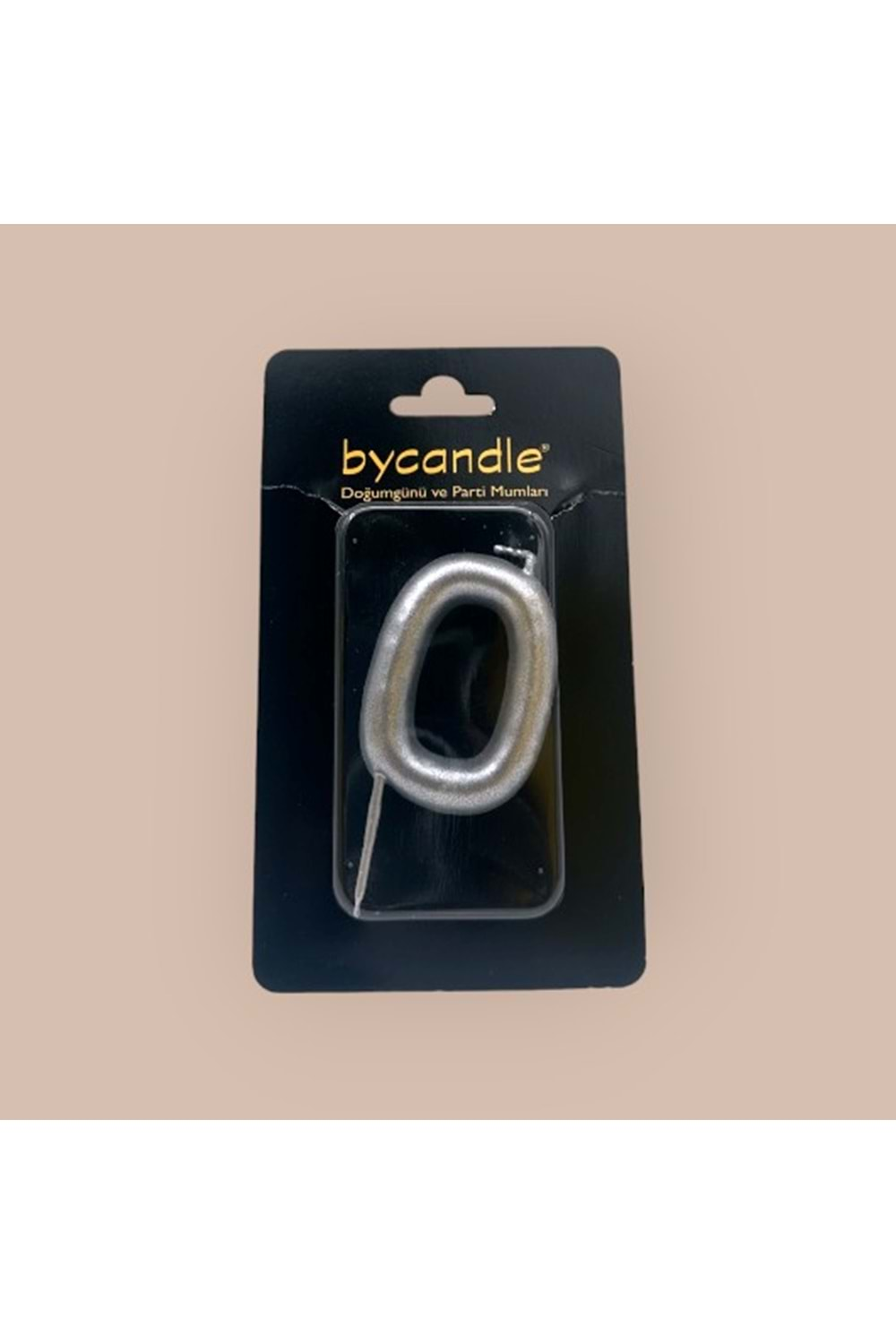 BYCANDLE - RAKAM MUM - 0 - GÜMÜŞ - 6 CM