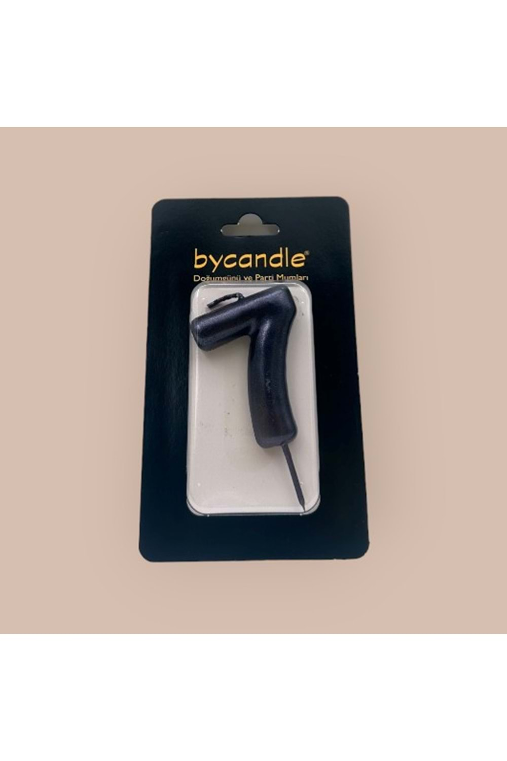 BYCANDLE - RAKAM MUM - 7 - SİYAH - 6 CM