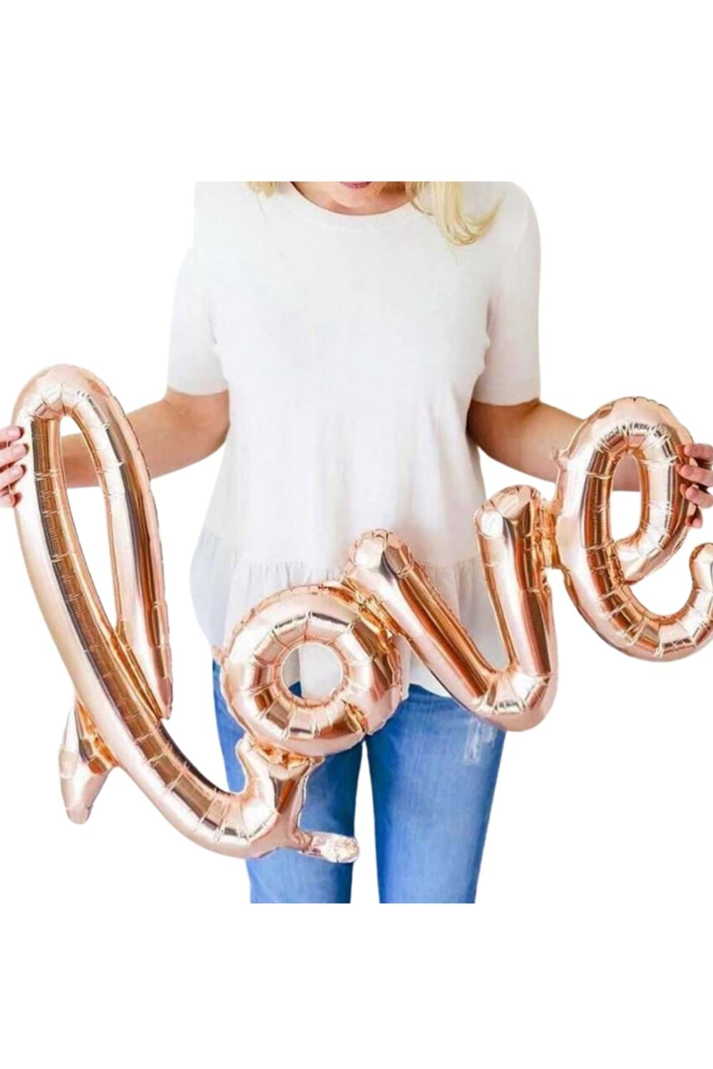 FOLYO BALON - LOVE - ROSE GOLD