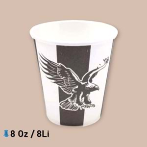 KARTON BARDAK - KARTAL - 8 OZ - 8 Lİ