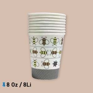 KARTON BARDAK - ARI - 8 OZ - 8 Lİ