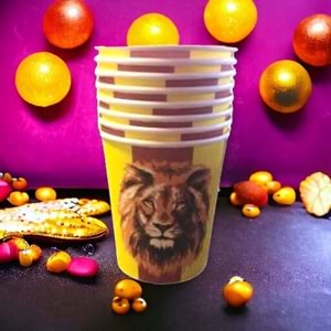 KARTON BARDAK - ASLAN - 8 OZ - 8 Lİ