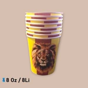 KARTON BARDAK - ASLAN - 8 OZ - 8 Lİ