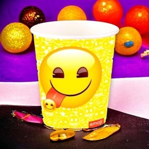 KARTON BARDAK - EMOJİ DÜNYASI - 8 OZ - 8Lİ