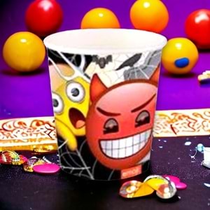 KARTON BARDAK - EMOJİ KORKU - 8 OZ - 8Lİ