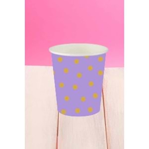 KARTON BARDAK - PASTEL DÜŞLER LİLA - 8 OZ - 8Lİ
