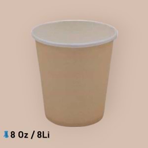 KARTON BARDAK - KREM - 8 OZ