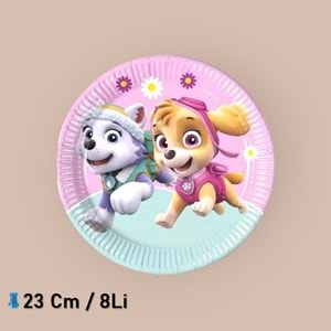 KARTON TABAK - PAW PATROL PEMBE - 23 CM - 8Lİ
