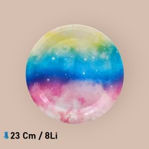 KARTON TABAK 8Lİ - RAINBOW - 23 CM