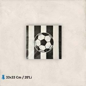 KAĞIT PEÇETE 33x33 CM - SİYAH BEYAZ - 20 Lİ
