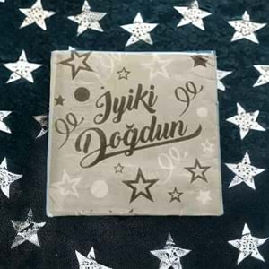 KAĞIT PEÇETE 33x33 CM - İYİ Kİ DOĞDUN GÜMÜŞ - 20 Lİ