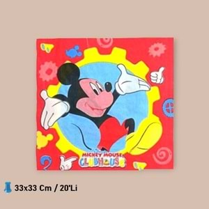 KAĞIT PEÇETE 33x33 CM - MİCKEY MOUSE - 20 Lİ