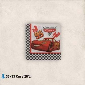 KAĞIT PEÇETE 33x33 CM - CARS - 20 Lİ