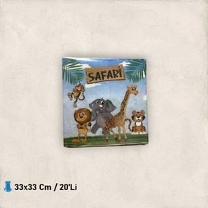 KAĞIT PEÇETE 33x33 CM - SAFARİ - 20 Lİ