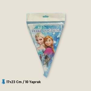 ÜÇGEN FLAMA 10 YAPRAK - FROZEN - 17X23 CM