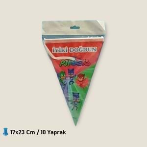 ÜÇGEN FLAMA 10 YAPRAK - PJ MASKS - 17X23 CM