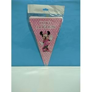 ÜÇGEN FLAMA 10 YAPRAK - MİNNİE MOUSE - 17X23 CM