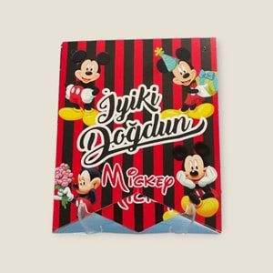 İYİ Kİ DOĞDUN BANNER - MİCKEY MOUSE - 15X17 CM