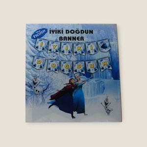 İYİ Kİ DOĞDUN BANNER - FROZEN - 15X17 CM