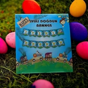 İYİ Kİ DOĞDUN BANNER - SAFARİ - 15X17 CM