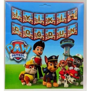 İYİ Kİ DOĞDUN BANNER - PAW PATROL - 15X17 CM
