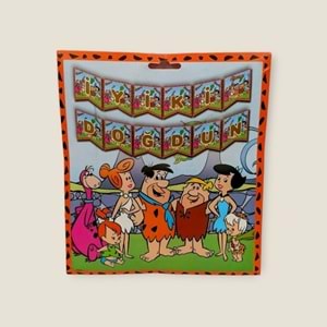 İYİ Kİ DOĞDUN BANNER - TAŞ DEVRİ - 15X17 CM
