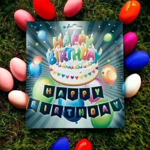 BANNER - HAPPY BİRTHDAY SİYAH RENKLİ