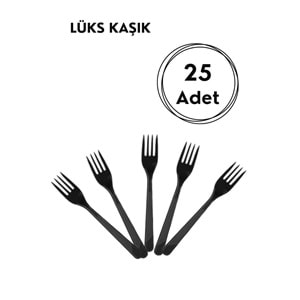 LÜKS ÇATAL - 25Lİ - SİYAH